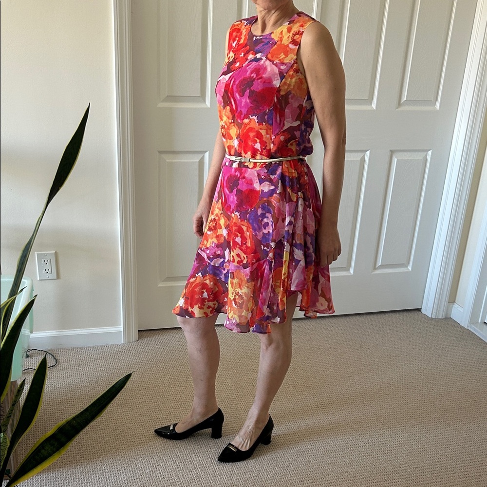 Floral Drop Waist Argentine Tango and Summer Dress